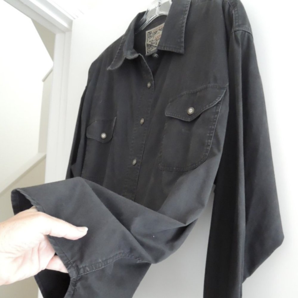 Ladies Shirt Size L Black Cotton Relaxed Style Limited EXPRESS Shirt EUC